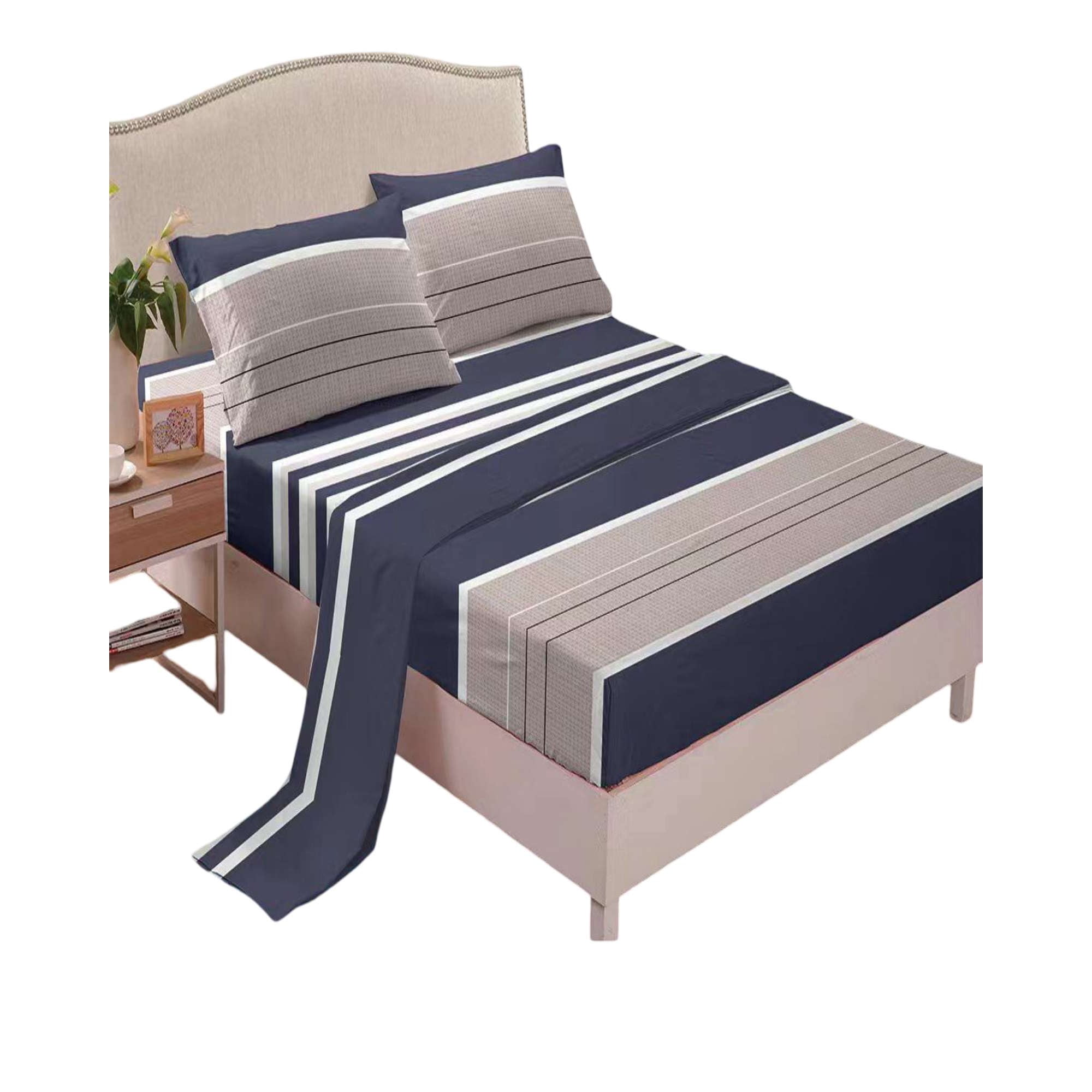 Genérico - Pack De Sabanas 200 Hilos 2 Plazas Con Diseño S05