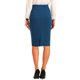 thumbnail image 3 of INSPIRE CHIC Falda Lápiz de Cintura Alta con Fruncido para Mujer, Detalle de Lazo, Abertura Trasera, Falda Midi Ajustada, Azul Pavo Real S, 3 of 6