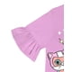 thumbnail image 5 of Conjunto de atuendo: camiseta Disney Super Kitties y pantalones cortos de gasa, color lavanda, 5 of 5