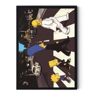 Genérico - Cuadro Decorativo Los Simpson Cebra Medidas 30X40 Cm