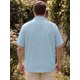 thumbnail image 3 of INSPIRE CHIC Camisas de Hombre Grandes y Altas de Manga Corta con Botones para la Playa Verano Camisa Casual 5XL Azul, 3 of 5