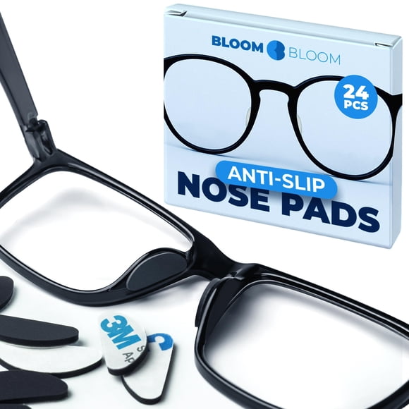 Almohadillas para Nariz de Anteojos BLOOM & BLOOM de Silicona Negra, 12 Pares