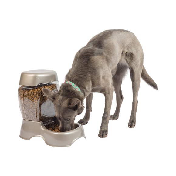 Alimentador Petmate Pet Cafe Pearl Tan para perros y gatos, 5,4 kg
