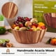 thumbnail image 3 of Ensaladera de Madera Woodenhouse 30 cm Hecha a Mano Duradera, 3 of 7