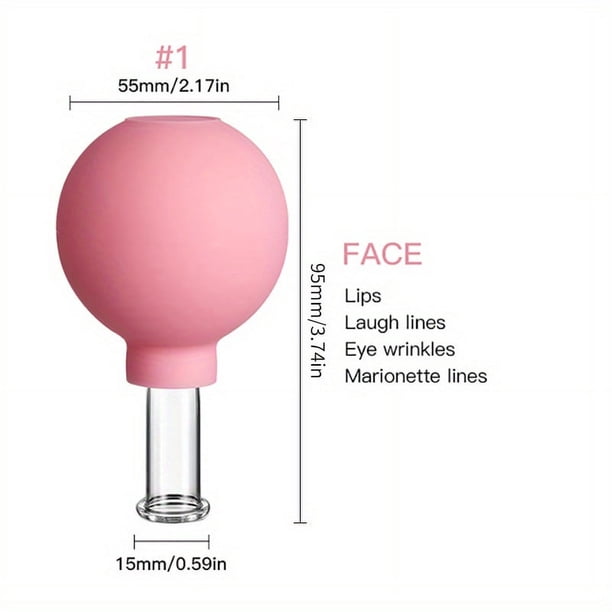 Facial Massage Rubber Vacuum Pulling Can, Body Cup, Face Skin Lifting Anti Wrinkle Pulling Can, Therapy Facial Medical Massage Tool