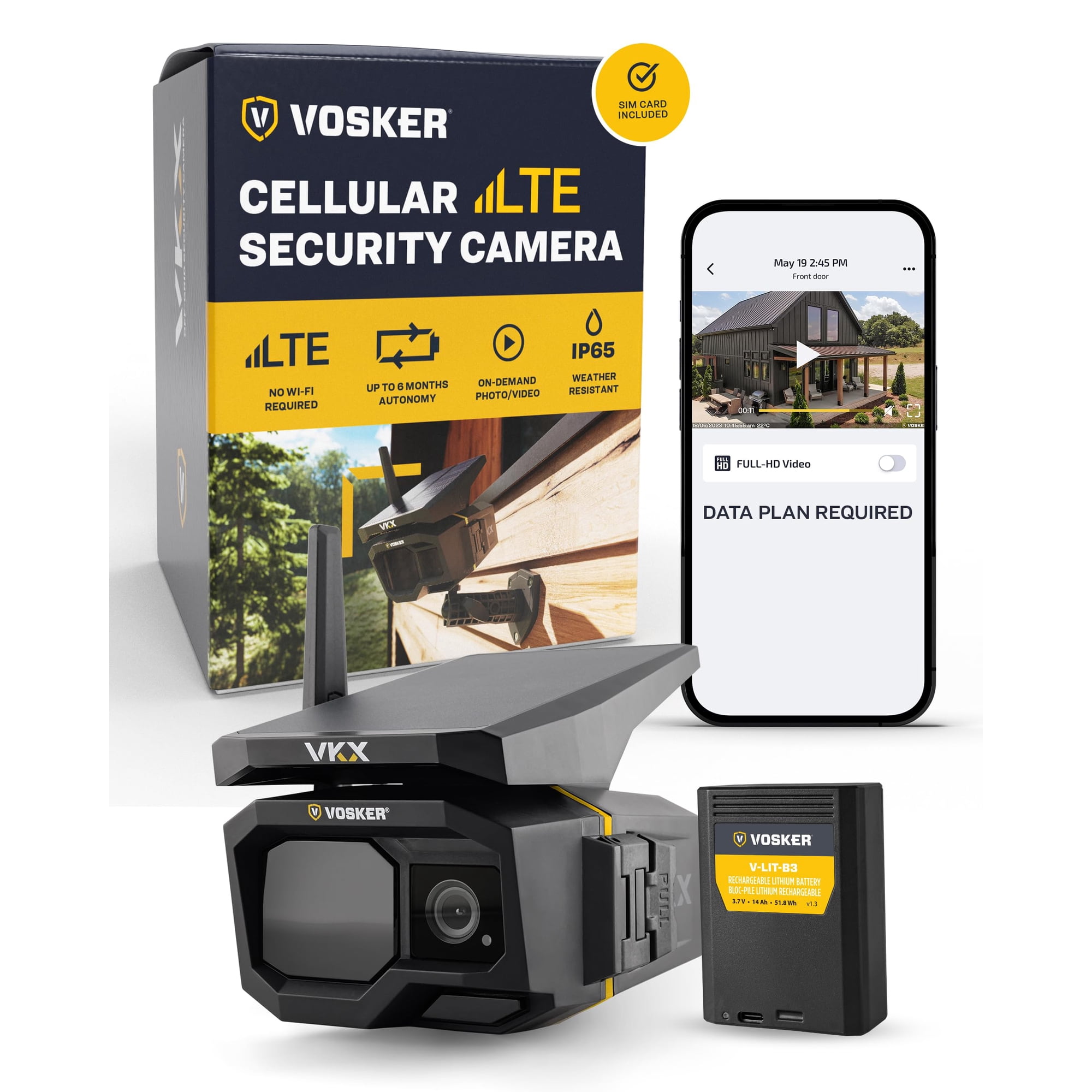 Cámara De Seguridad Celular Para Exteriores Vosker Vkx Solar 4g-lte