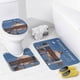 thumbnail image 4 of Forrest Gump-theme 4-Piece Shower Curtain Set with Rugs, Waterproof Bathroom Decor Set Includes Bath Mat, U-Shaped Rug, Toilet Lid Cover and Curtain with Hooks, 4 of 6