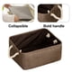 thumbnail image 3 of Cesta de almacenaje contenedor plegable de lino de algodón, color gris, 3 of 5