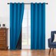 thumbnail image 1 of Xiao Hua Cortinas opacas totales azul oscuro - 2 piezas, 42 x 63 pulgadas, cortinas opacas y aislantes térmicas, reducción de ruido y ahorro de energía, adecuadas para cine en casa con bloqueo UV., 1 of 3