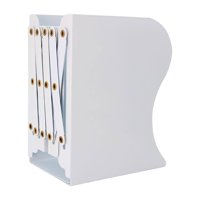 Magideal - Organizador De Soporte De Libros De Metal Para Libros, Sujetalibros Ajustable Telescópico Portátil Antideslizante Para Estante, Escuela, Tapones De Li L