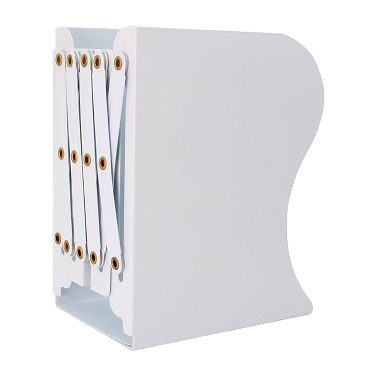 Magideal - Organizador De Soporte De Libros De Metal Para Libros, Sujetalibros Ajustable Telescópico Portátil Antideslizante Para Estante, Escuela, Tapones De Li L