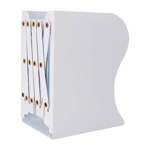 Magideal - Organizador De Soporte De Libros De Metal Para Libros, Sujetalibros Ajustable Telescópico Portátil Antideslizante Para Estante, Escuela, Tapones De Li L