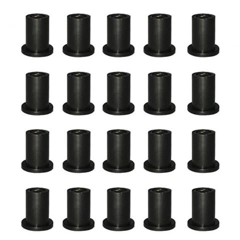 Magideal - Tuercas De Goma Profesionales, Sujetadores De Capó, Inserto De Latón, Tuercas De Pozo Métricas, Repuesto Universal De Accesorios Para Parabrisas De 20X M4