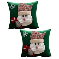 Genérico - Pack De 2 Fundas De Cojin Para Navidad 3D B15