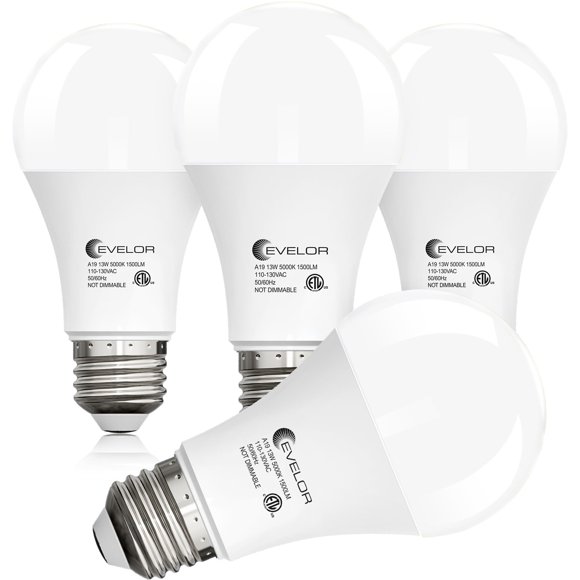 Bombilla LED evelor 13 W 5000 K paquete de 4 unidades 1500 lm