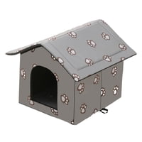 Ioensy - Casa Para Gatos Al Aire Libre, Caseta Para Perros Pequeña, Cueva Para Perros, Cachorros, Gatitos, Cama, Casa Para Mascotas, Gris L