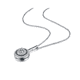 thumbnail image 3 of Collar de Acero Con Colgante Deslizante y Circones, 3 of 6