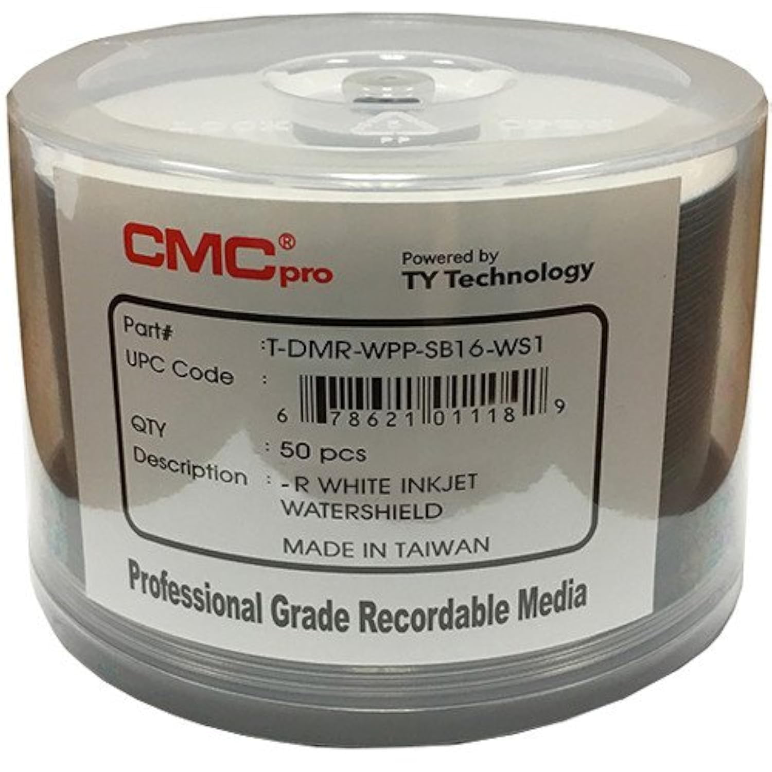 Dvd-r Jvc Cmc Pro Watershield Watershield Hub De Inyección De Tinta Blanco Brillante, 16 X 50 Unidades