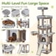 thumbnail image 2 of Cat Tree Ms045w 183 Cm Gris Claro Para Gatos Grandes, 2 of 9