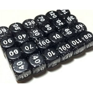 Juego De Dados Pokémon Con 24 Contadores De Daño, Color Negro, Con Purpurina