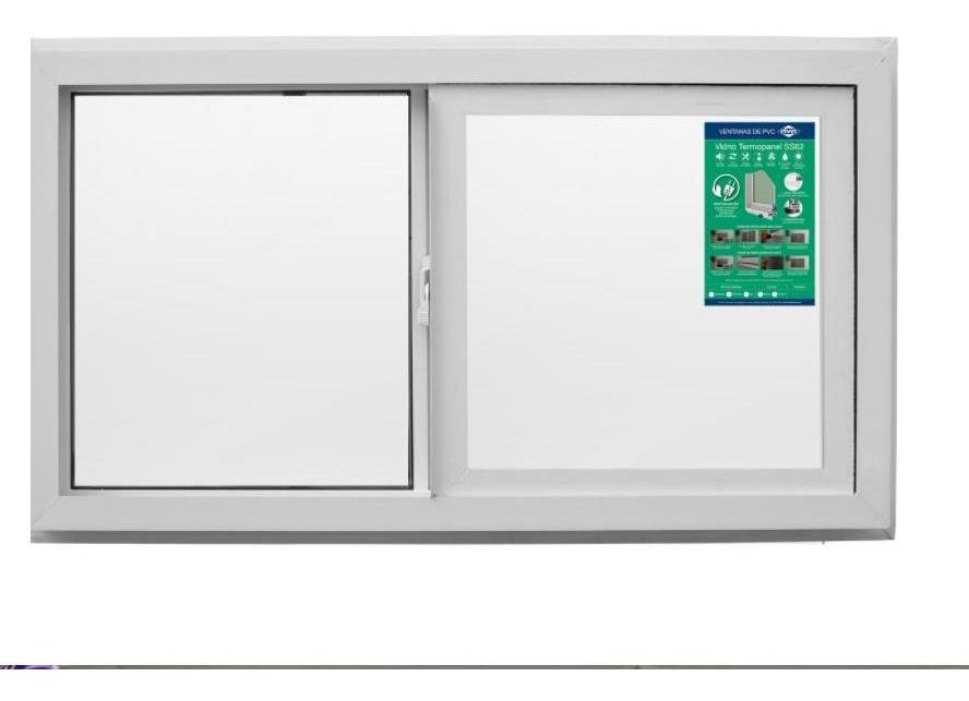 Ventana Termopanel Pvc Corredera Blanca 121X100Cm Dvp