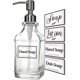 thumbnail image 1 of Dispensador de jabón JASAI, diseño antiguo, vidrio de 360 ml con pegatinas, 1 of 9