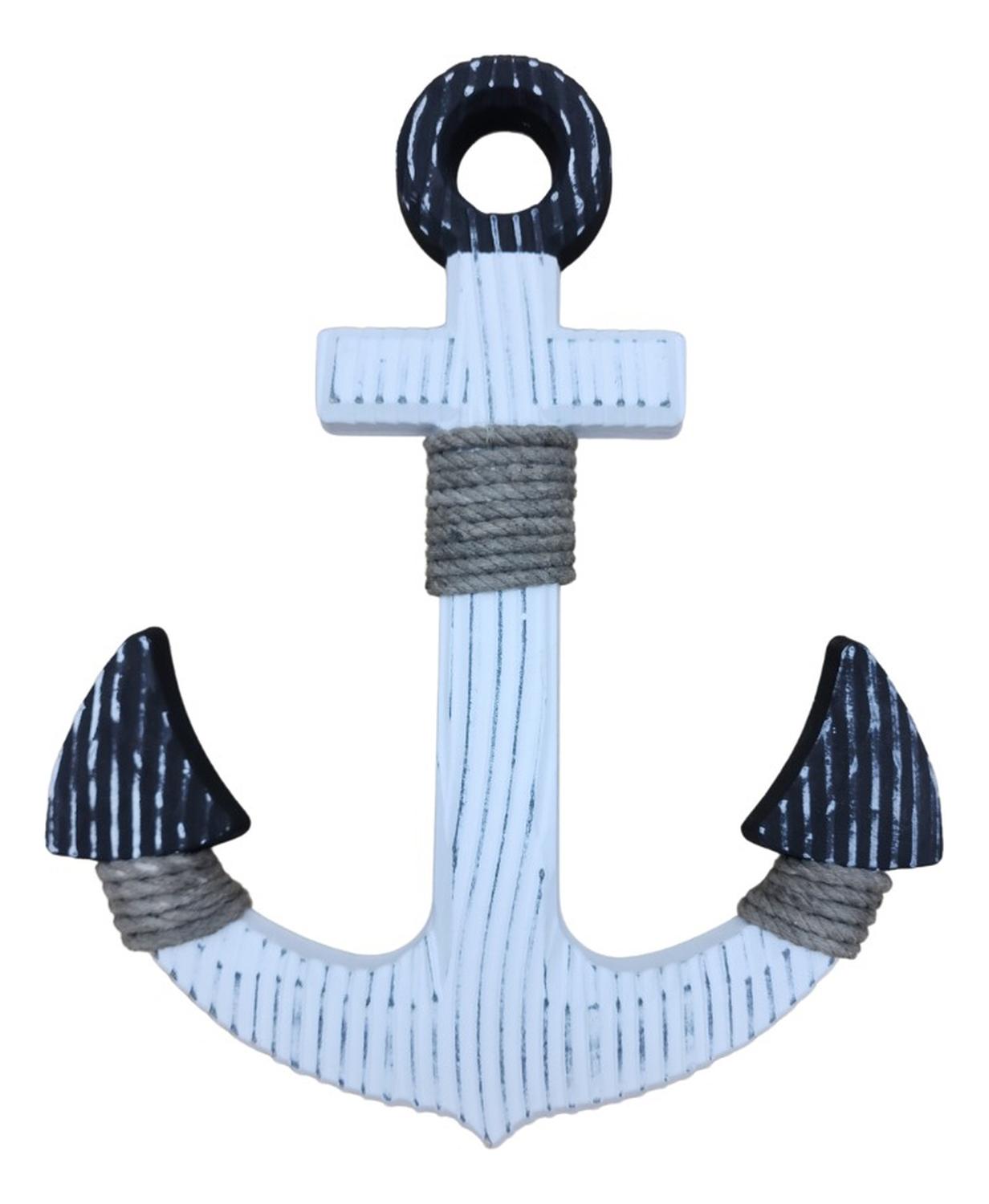 Fliperex - Ancla Blanco Decorativo De Madera Para Pared Decoracion