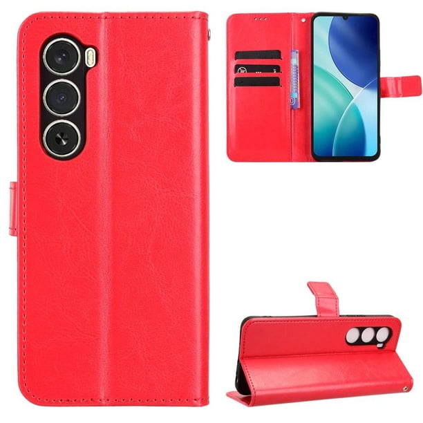 Funda tipo libro para itel A100 4G, cartera todo‑en‑uno, funda multifuncional con tarjetero y correa de muñeca desmontable