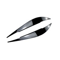 Magideal - 2X Embellecedor De Cejas Para Párpado De Faro Delantero Reemplaza Piezas De Repuesto Accesorios De Coche Decoración Pegatina De Estilo Duradera Negro