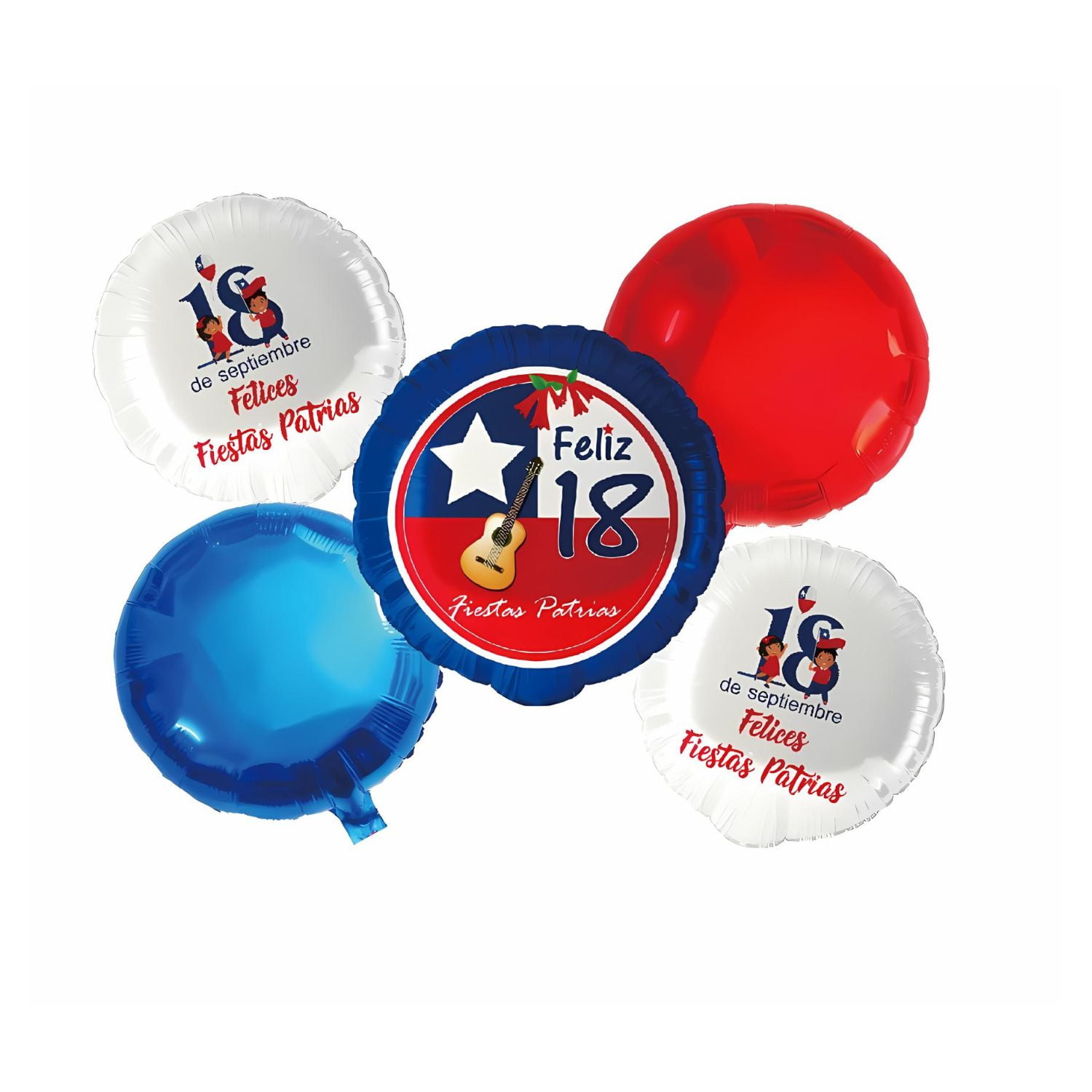 Genérico - Set De Globos Metalizados Feliz 18 Para Decorar 5 Pzas