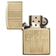 thumbnail image 4 of Mechero de bolsillo Zippo de latón pulido con diseño estampado, 4 of 6