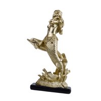 Magideal - Estatua De Sirena, Adorno De Mesa, Obra De Arte, Colección Artesanal, Escultura, Figura De Resina Para Estantería, Hogar, Dormitorio, Oficina, Sala De