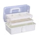 thumbnail image 1 of Caja De Almacenamiento De 3 Niveles Caddy Estuche De Arte Plegable Para Bloques De Construcción Gabinete De Maquillaje Blanco, 1 of 5
