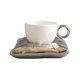 thumbnail image 1 of Taza De Café Con Asa Y Posavasos Para Decoración De Oficina En Casa, Color Blanco Y Gris, 1 of 5