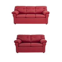 Muebles América - Living América 32 Cuero Auris Burdeo