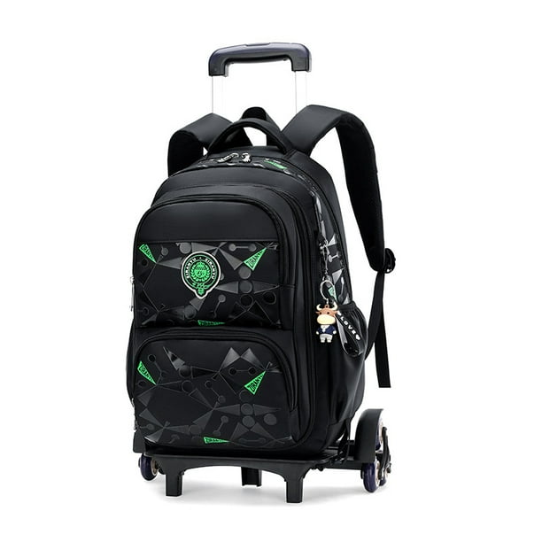 High-capacity on 2/6 Wheels Waterproof Luggage Rolling Bag Student Shoulder Backpack Detachable Children Rolling School Bags