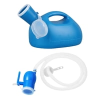 Magideal - Recipiente De Recolección De Orinal De Botella Orina Masculina Conveniente Contenedor Urinario De Botella De Orina Ligera Para El Uso De La Noche De Manguera Azul De 16M