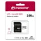 thumbnail image 2 of Tarjeta microSD Transcend 256 GB 100 MB/s 4K U3 V30 A1, 2 of 6