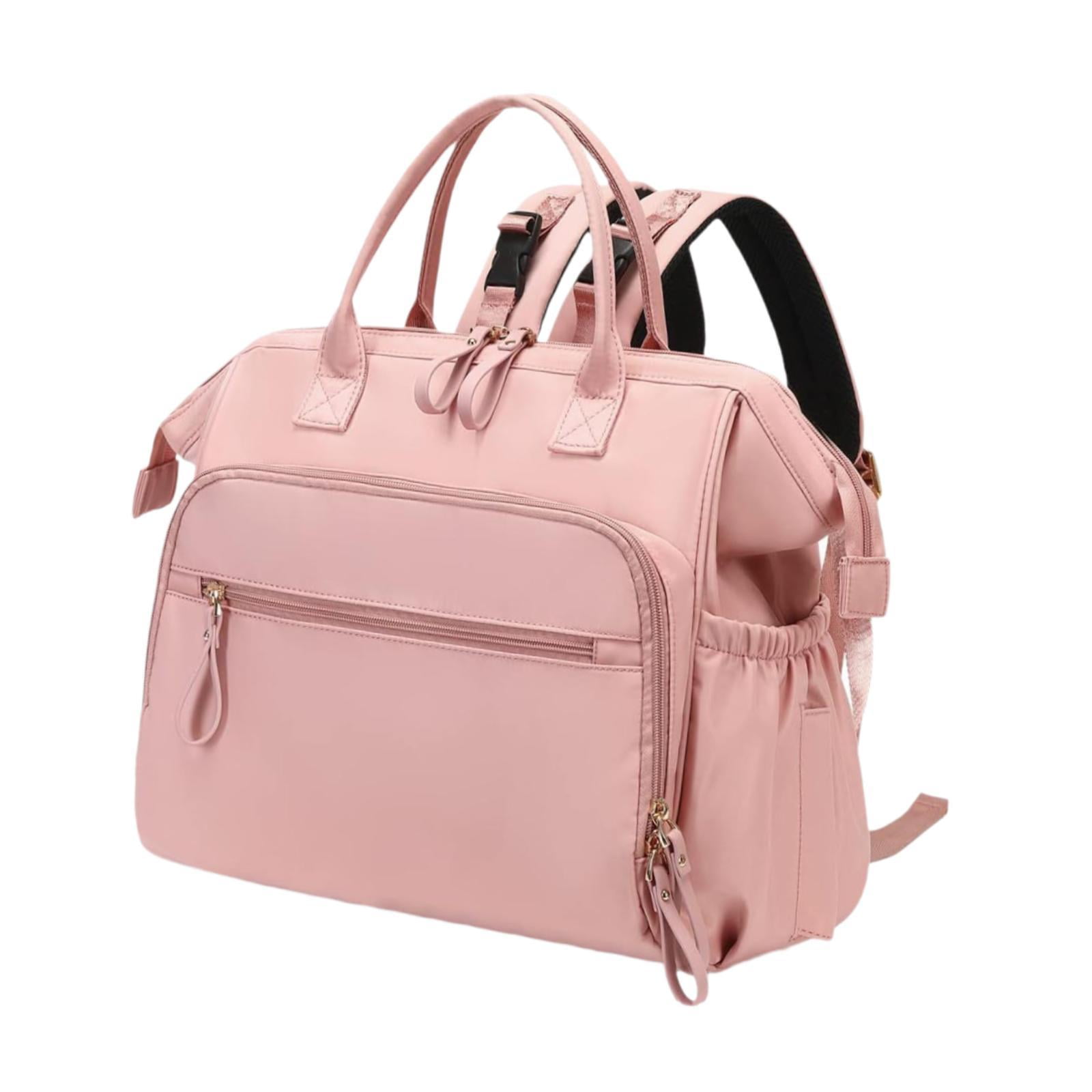 Magideal - Bolsa De Pañales Con Pañales De Viaje Reutilizable Para La Bolsa De Hombro De Mamá Mochila Mochila Bolsas De Pañales Para Trabajar Acampando Gimnasio Rosa