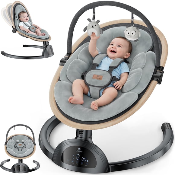 Columpio eléctrico para bebés LRerBB con música y control remoto