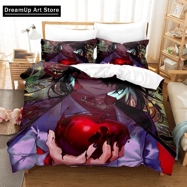 ed Vox Akuma Bedding Set Cute Quilt Cover Bed Cover With Pillowcase Boys Adult Home Textile