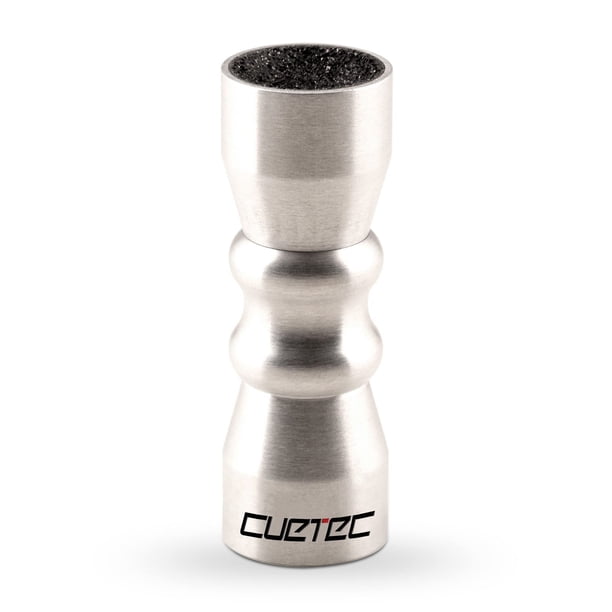 Herramienta Cuetec 3 en 1 para punta de taco Bowtie con raspador y moldeador, color plata
