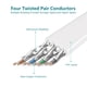 thumbnail image 2 of Cable Ethernet Jadaol Cat 8 de 25 pies, 40 Gbps, 2000 MHz, RJ45 S/FTP, blanco, 2 of 6