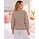 thumbnail image 4 of Poleron de Pijama Franela Mujer Flor de Loto beige L, 4 of 6