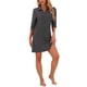thumbnail image 1 of INSPIRE CHIC Bata con cremallera de punto waffle para mujer, ligera, manga 3/4, longitud hasta la rodilla, con bolsillos para descansar, S Gris, 1 of 6