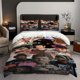 thumbnail image 1 of 3pcs Pedro Fan Collage Art Pattern Three-Piece Bedding Set Soft And Comfortable Bedding Set Suitable for All Seasons, 1 of 5