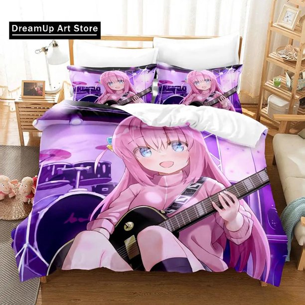 KawaiiBOCCHI THE ROCK Gotou Hitori Bedding Set Bed Set Adult Kid Bedroom Duvetcover Sets