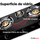 thumbnail image 5 of Cocina Encimera a Gas Licuado Vidrio 3 Platos + Kit De Instalación Cocinilla Negro, 5 of 7
