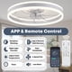 thumbnail image 4 of Ventilador de techo Fszdorj F105 de 60 cm con luz, 6 velocidades y control remoto por app, 4 of 7