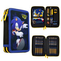 Estuche Para Lápices Sonic The Hedgehog Con Papelería Para Niños